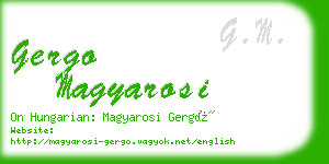 gergo magyarosi business card